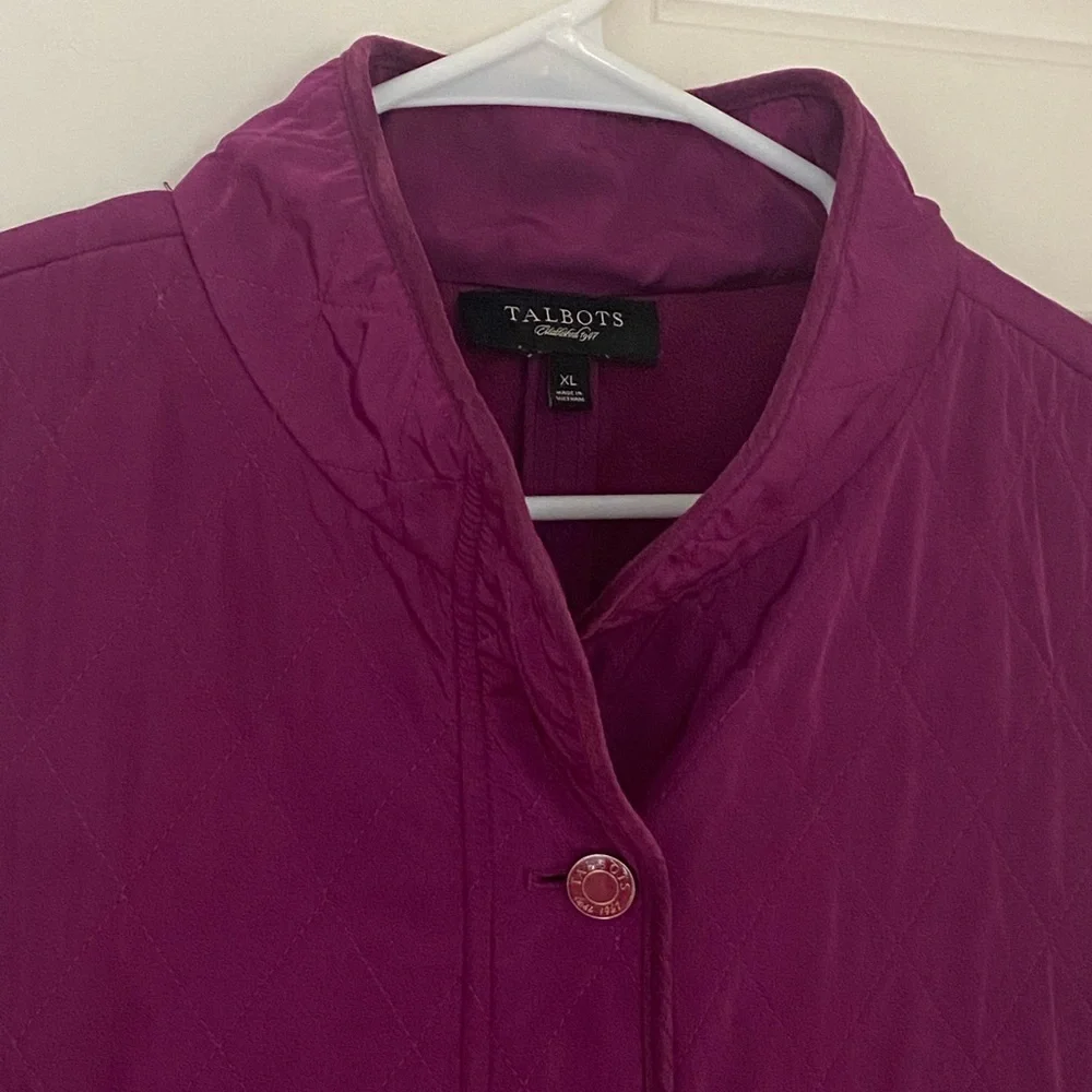 Talbots Purple Quilted Vest